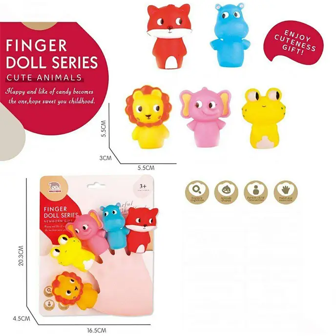 عروسک نمایشی انگشتی طرح حیوانات باغ وحش کد 6863072