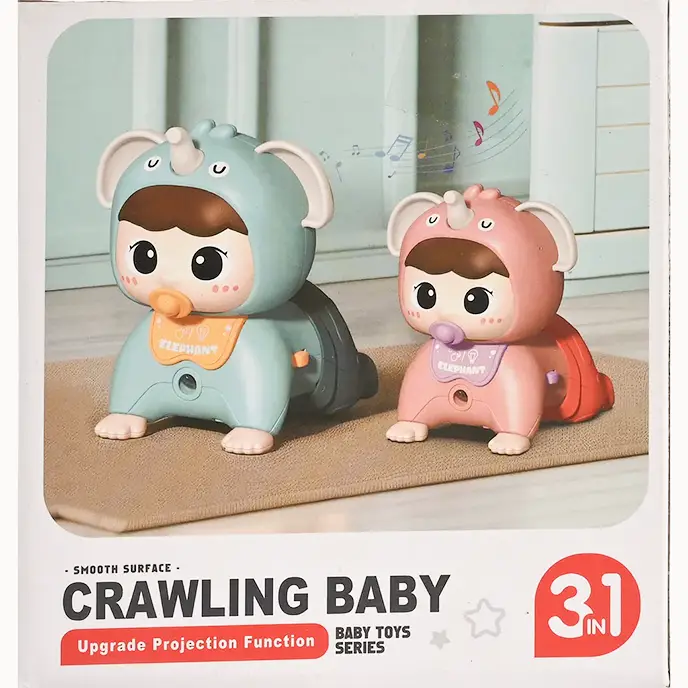 عروسک نوزاد موزیکال چهار دست و پا کد 6047