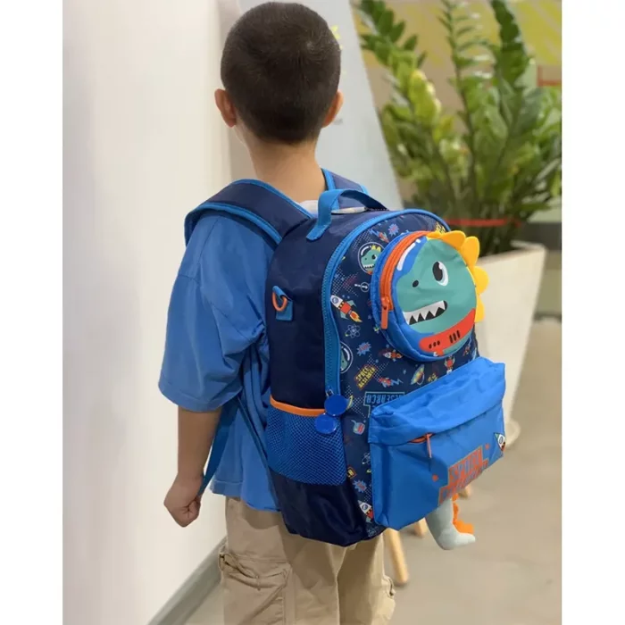 کوله پشتی کودک وست VEST طرح دایناسور کد P/U2055/C