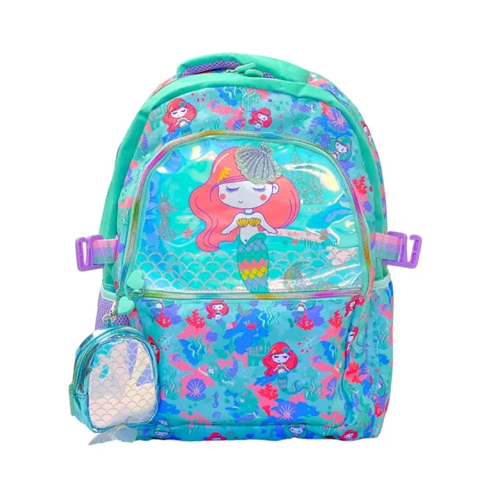 ست کوله پشتی و ظرف غذا کودک وست VEST طرح پری دریایی کد P/U2092/B