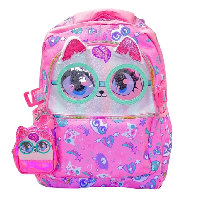 ست کوله پشتی و لانچ بگ کودک وست VEST طرح گربه کد P/U2092/B