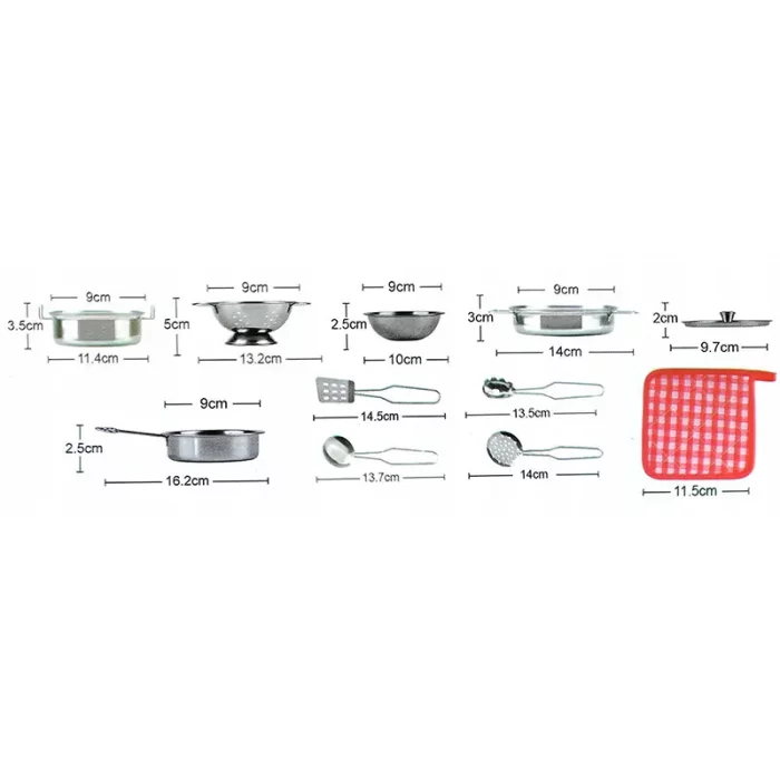 اسباب بازی ست قابلمه فلزی 12 تکه کد 66687A