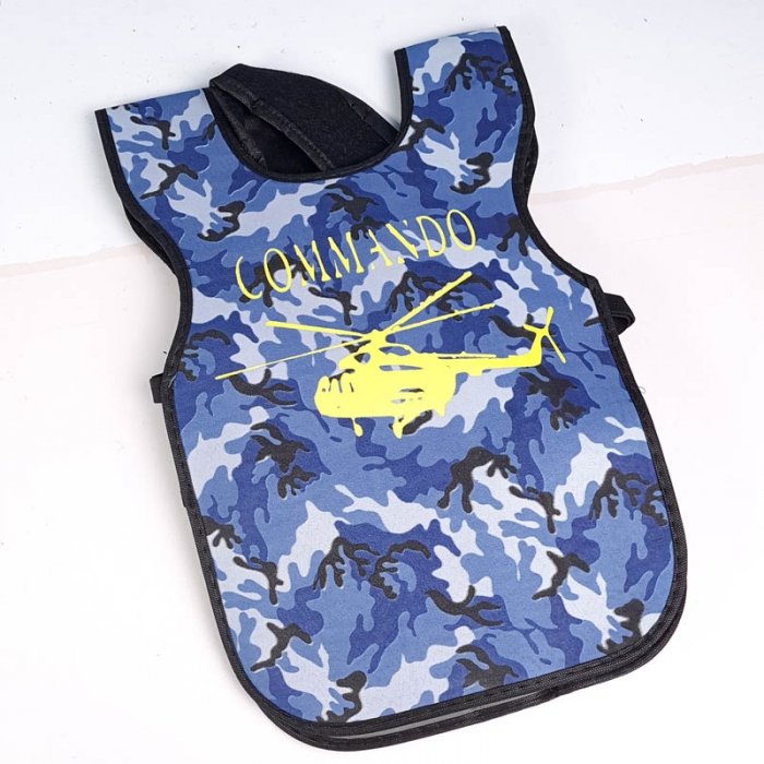 لباس مشاغل کودک جلیقه کماندویی آبی کد 7534