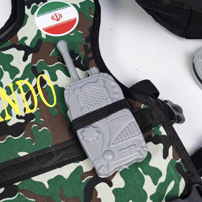 لباس مشاغل کودک جلیقه کماندویی سبز کد 75340