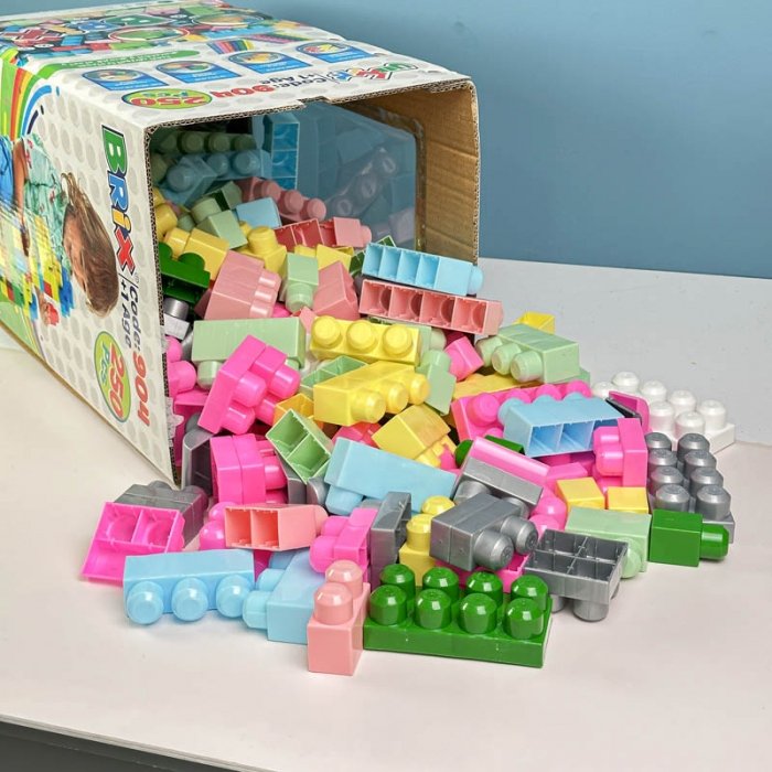 بلوک خانه سازی کودک 250 تکه پاستلی کد P/BRX904/PA