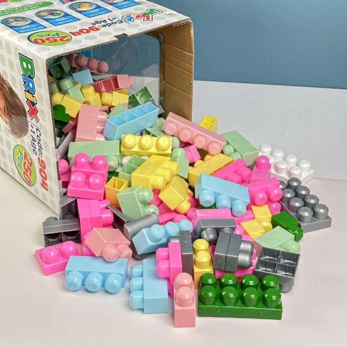 بلوک خانه سازی کودک 250 تکه پاستلی کد P/BRX904/PA