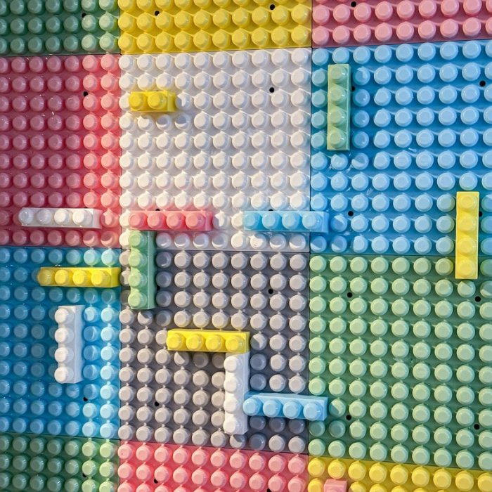 بلوک خانه سازی کودک 3 کیلویی رنگ پاستلی کد 6880225