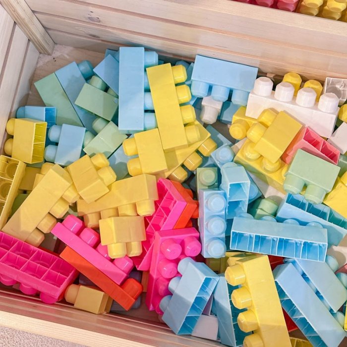 بلوک خانه سازی کودک 3 کیلویی رنگ پاستلی کد 6880225