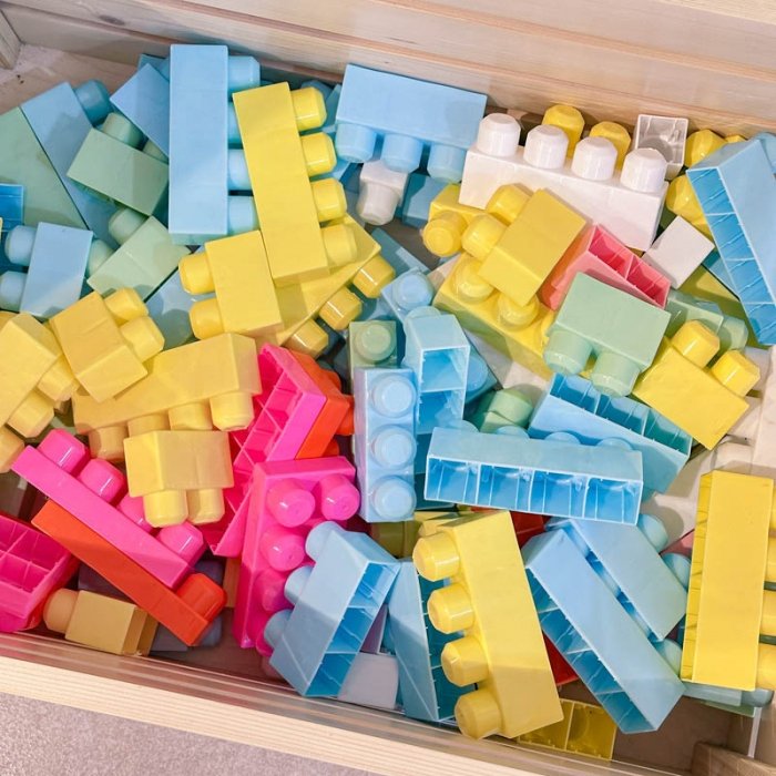 بلوک خانه سازی کودک 3 کیلویی رنگ پاستلی کد 6880225