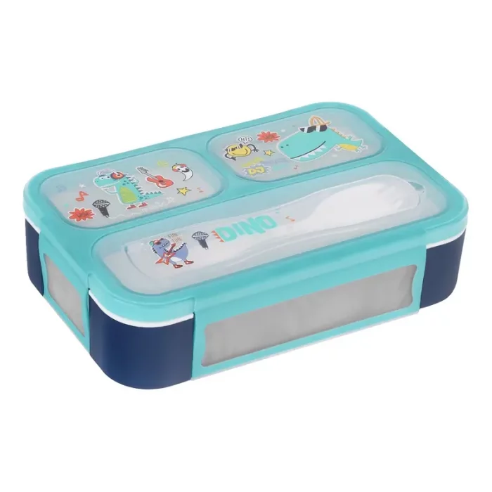 لانچ باکس 3 قسمتی واشر دار وست VEST طرح دایناسور کد P/U2088/C