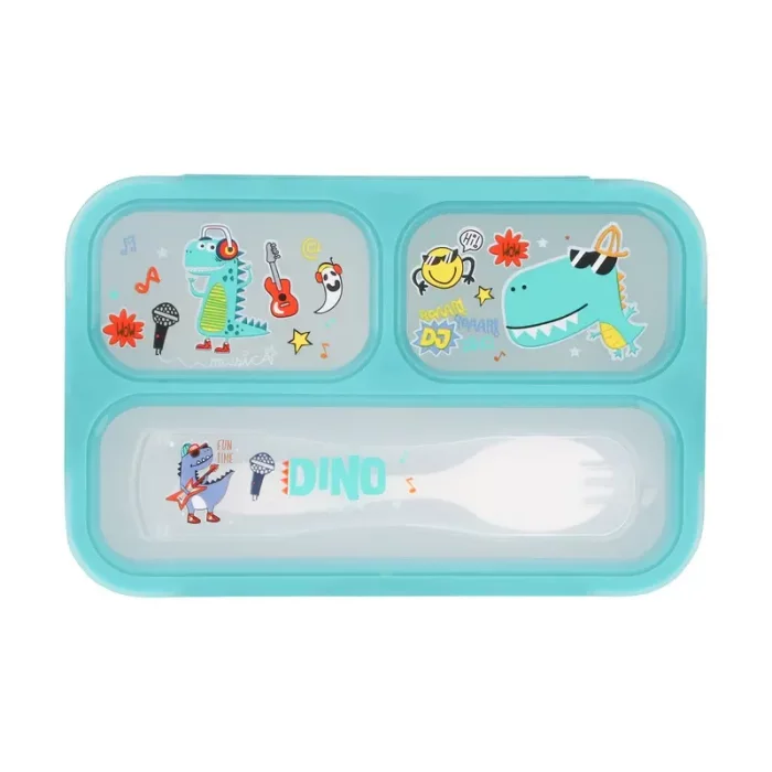 لانچ باکس 3 قسمتی واشر دار وست VEST طرح دایناسور کد P/U2088/C