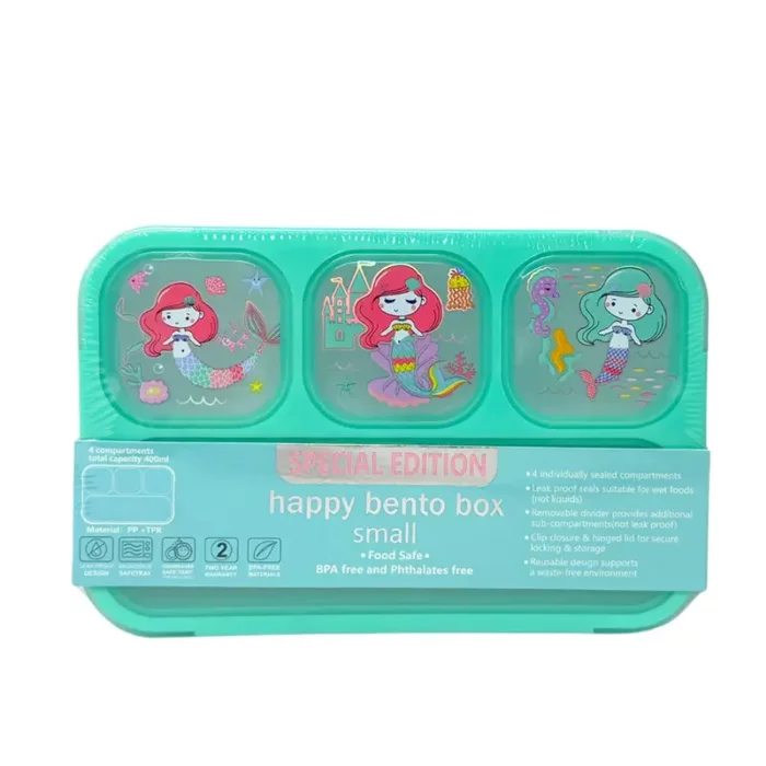 لانچ باکس 4 قسمتی واشر دار وست VEST طرح پری دریایی کد P/U2088/B