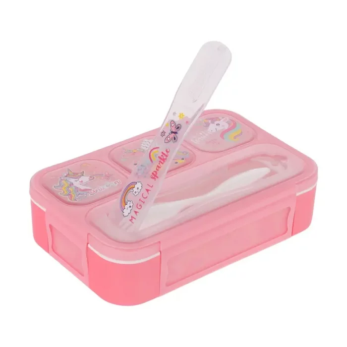 لانچ باکس 4 قسمتی واشر دار وست VEST طرح یونیکورن کد P/U2088/D