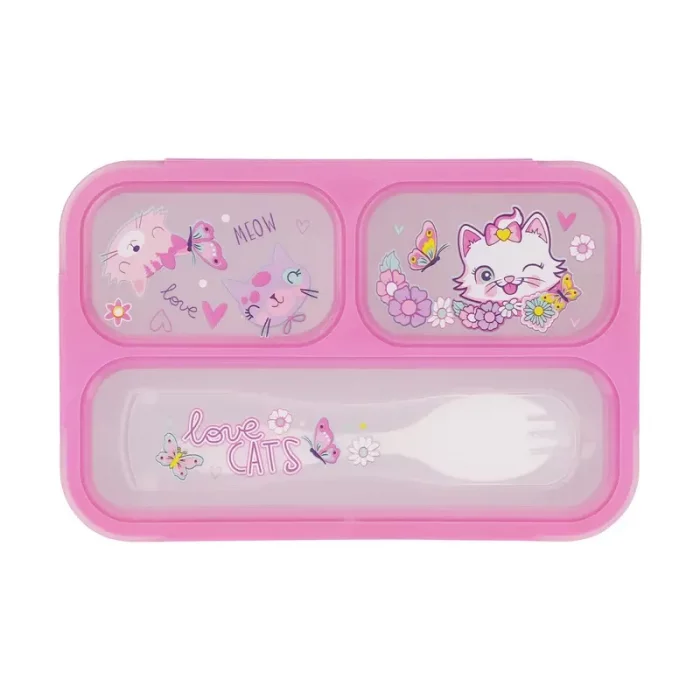 لانچ باکس 3 قسمتی وست VEST طرح گربه کد P/U2088/A