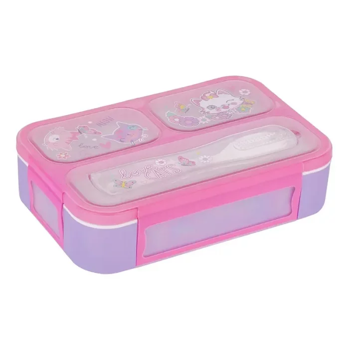 لانچ باکس 3 قسمتی وست VEST طرح گربه کد P/U2088/A