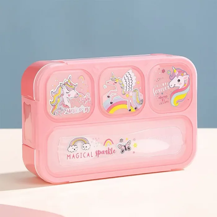 لانچ باکس 4 قسمتی وست VEST طرح یونیکورن کد P/U2088/D