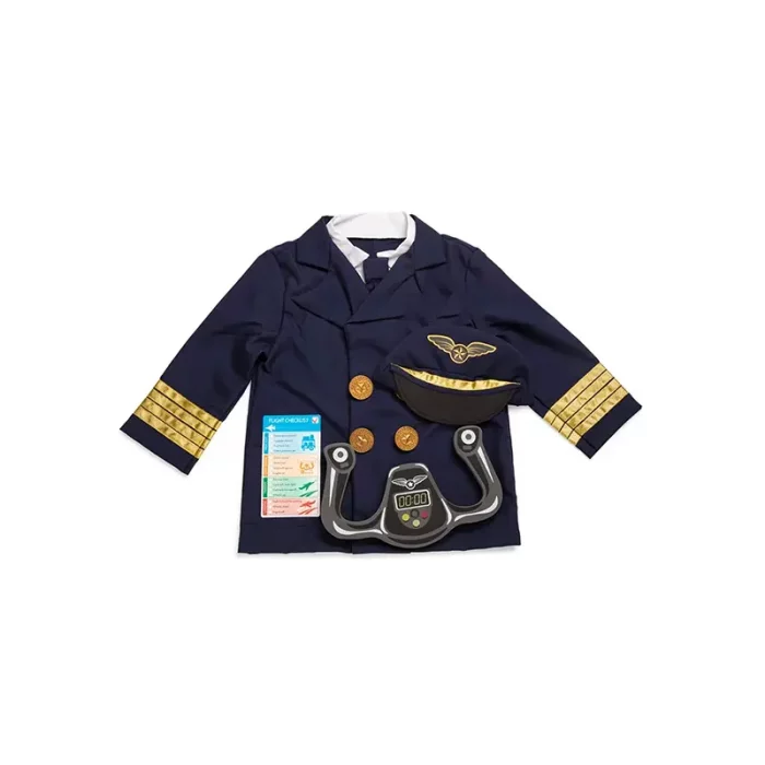 لباس مشاغل کودک مدل خلبان مشکی کد 0995