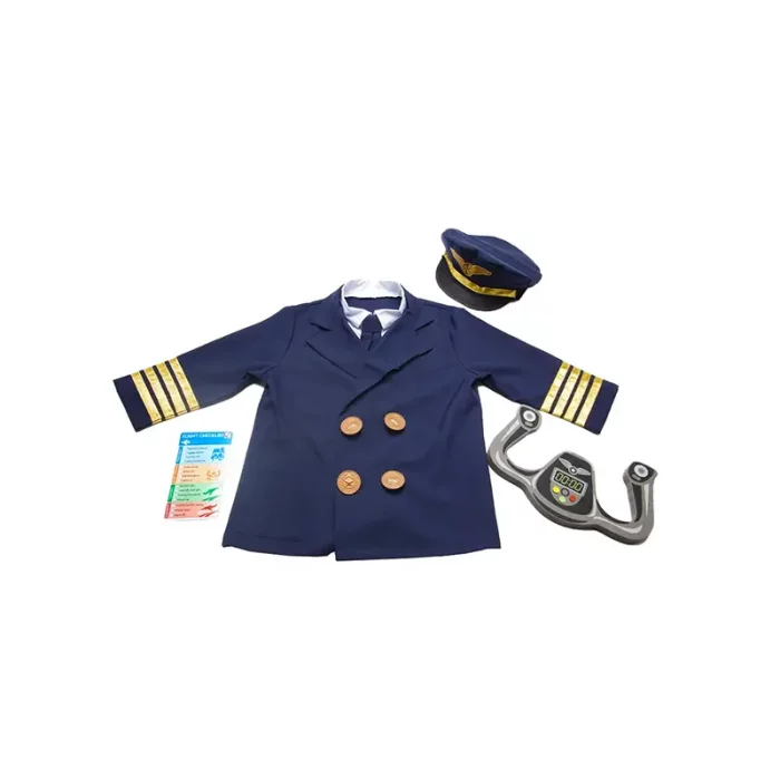 لباس مشاغل کودک مدل خلبان مشکی کد 0995