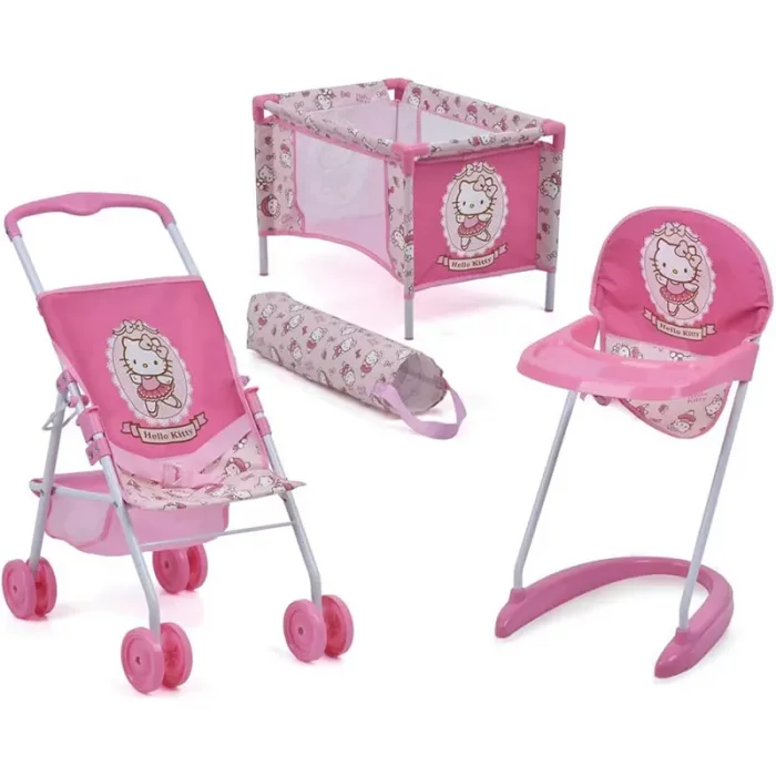 ست کالسکه عروسک 3 در 1 هلو کیتی کد 982826