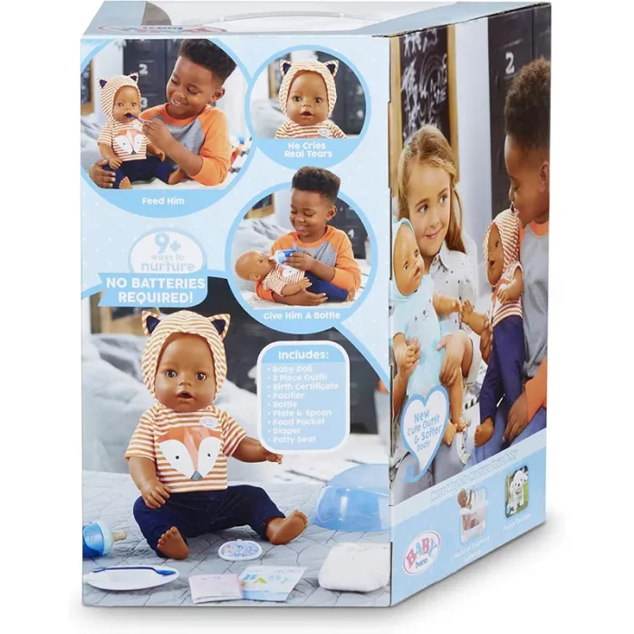 عروسک دخترانه جیشی BABY BORN با لوازم پسر با لباس روباه کد 916816