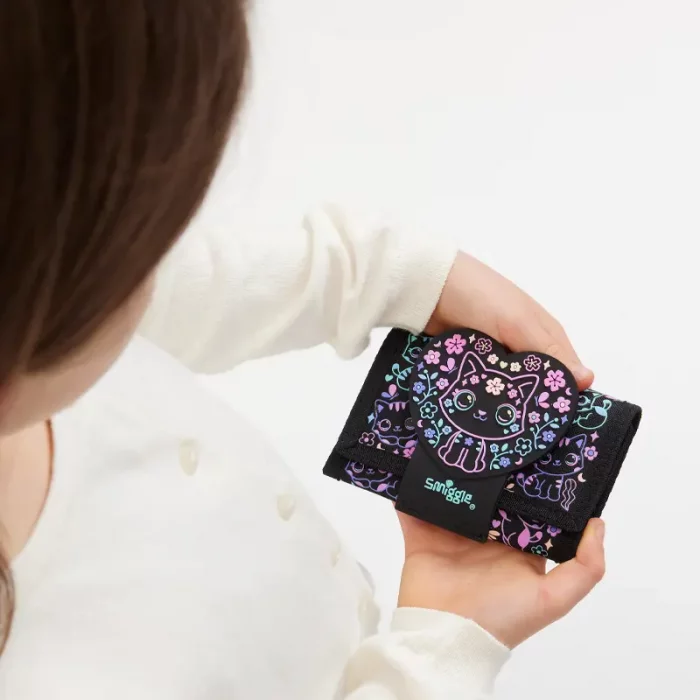 کیف پول کودک اسمیگل طرح گربه مشکی کد 74572