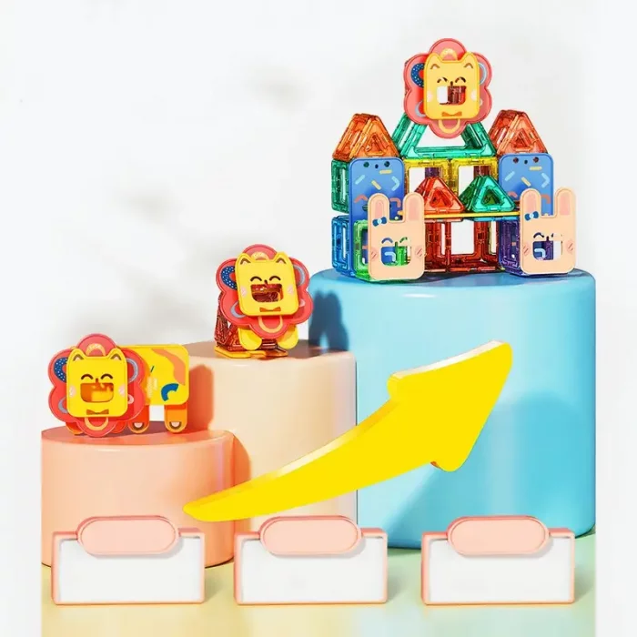 اسباب بازی کاشی های مغناطیسی حیوانات 50 تکه فیلو FEELO کد FL1505