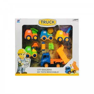 ست ماشین راهسازی 5 عددی با کامیون آبی  مدل 55926