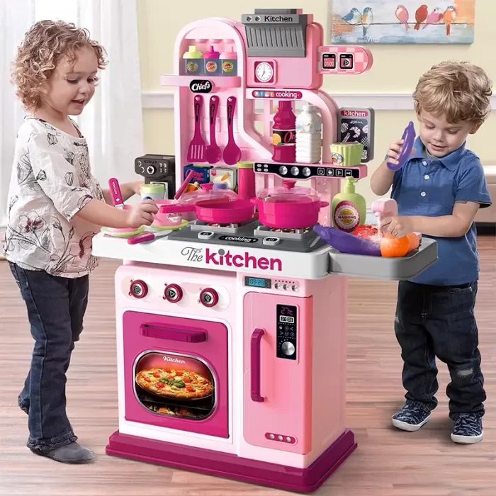 آشپزخانه کودک 53 تکه رنگ صورتی کد 008969