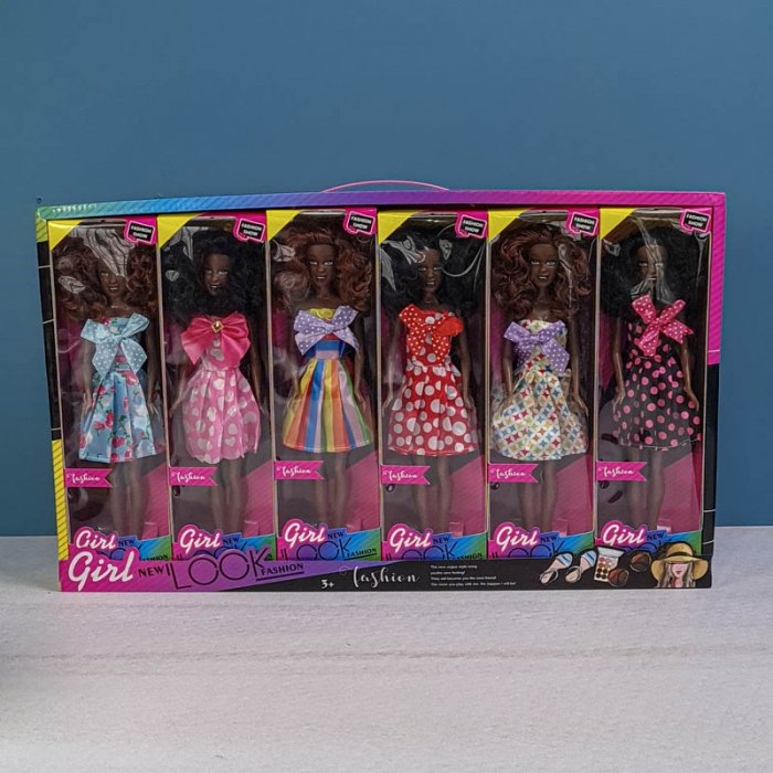 پک 6 عددی عروسک باربی سیاه پوست کد 6894031