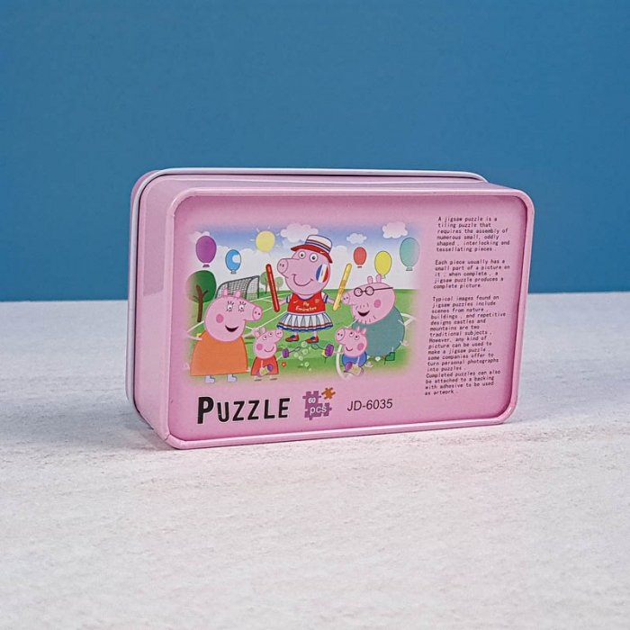 پازل پپا پیگ قوطی فلزی 60 تکه کد jd6035