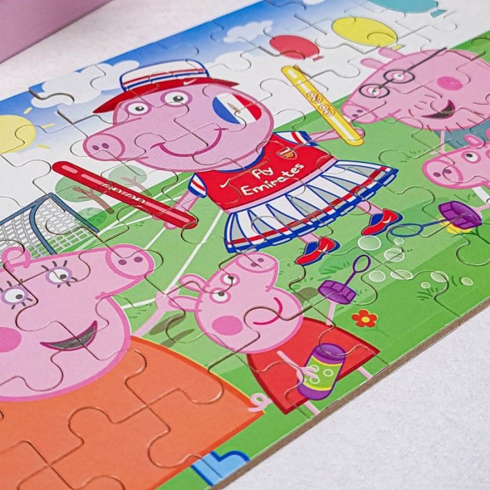 پازل پپا پیگ قوطی فلزی 60 تکه کد jd6035