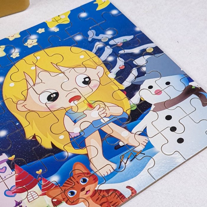 پازل دختر کبریت فروش قوطی فلزی 60 تکه کد jd6015