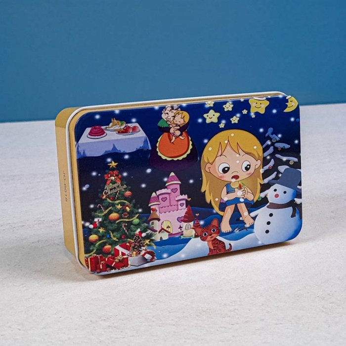 پازل دختر کبریت فروش قوطی فلزی 60 تکه کد jd6015