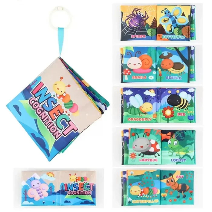 کتاب پارچه ای آموزشی مدل حشرات کد 665335