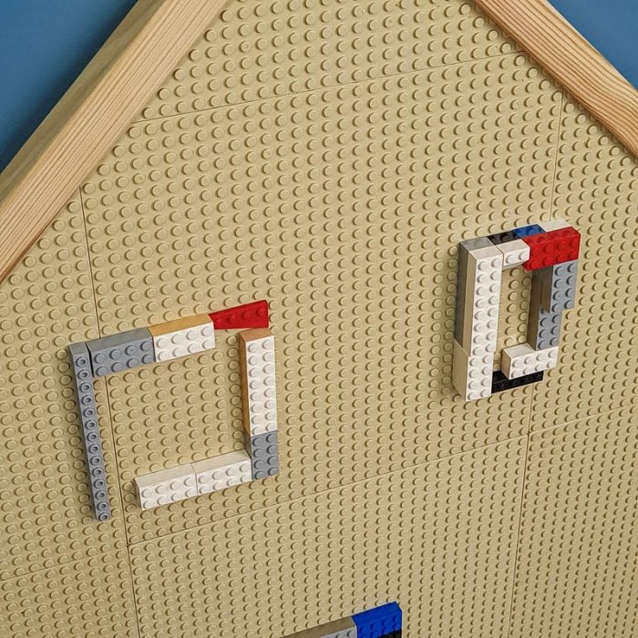 صفحه لگو دیواری طرح خانه چوبی کد 6900354