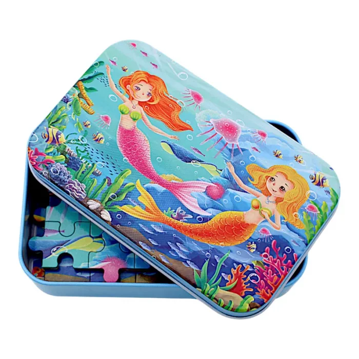 پازل پری دریایی قوطی فلزی 60 تکه کد jd6076