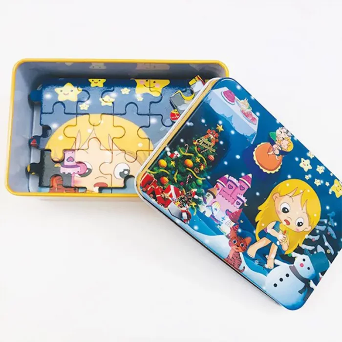 پازل دختر کبریت فروش قوطی فلزی 60 تکه کد jd6015