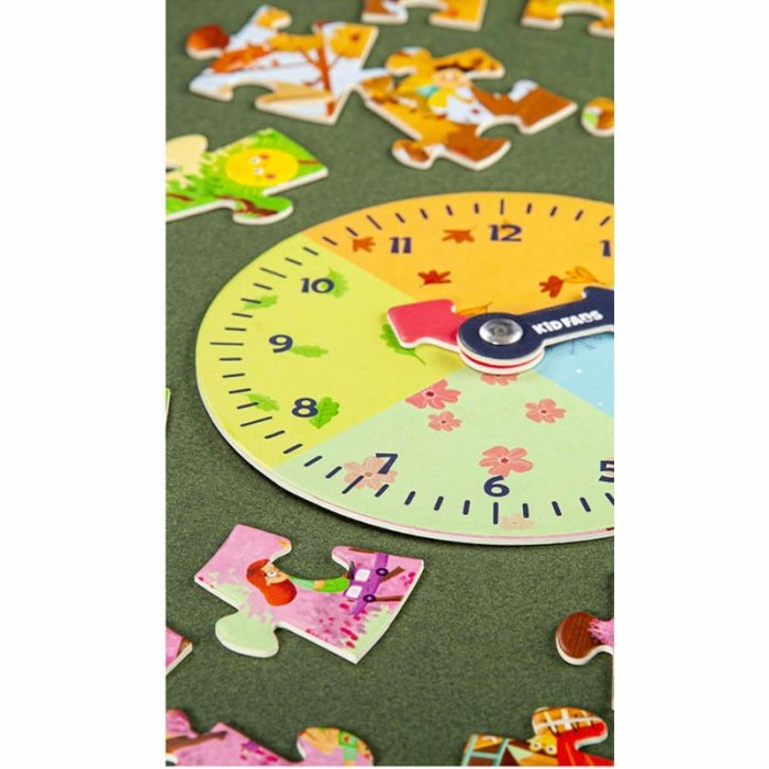 پازل کودک 109 تکه مدل ساعت KID FANS SEASON CLOCK کد KS2411