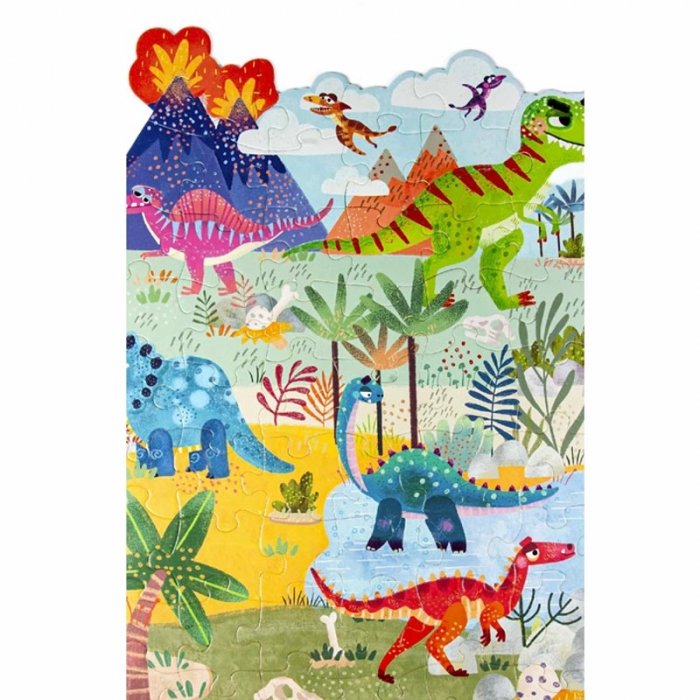 پازل کودک 56 تکه مدل دایناسور KID FANS DINO WORLD کد KS2440