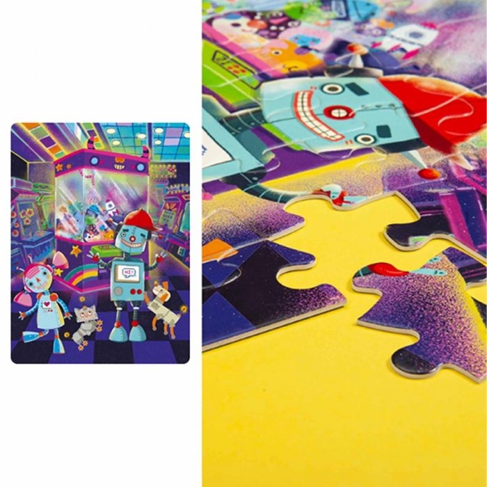 پازل کودک 56 تکه مدل ربات KID FANS ROBOT کد KS2444