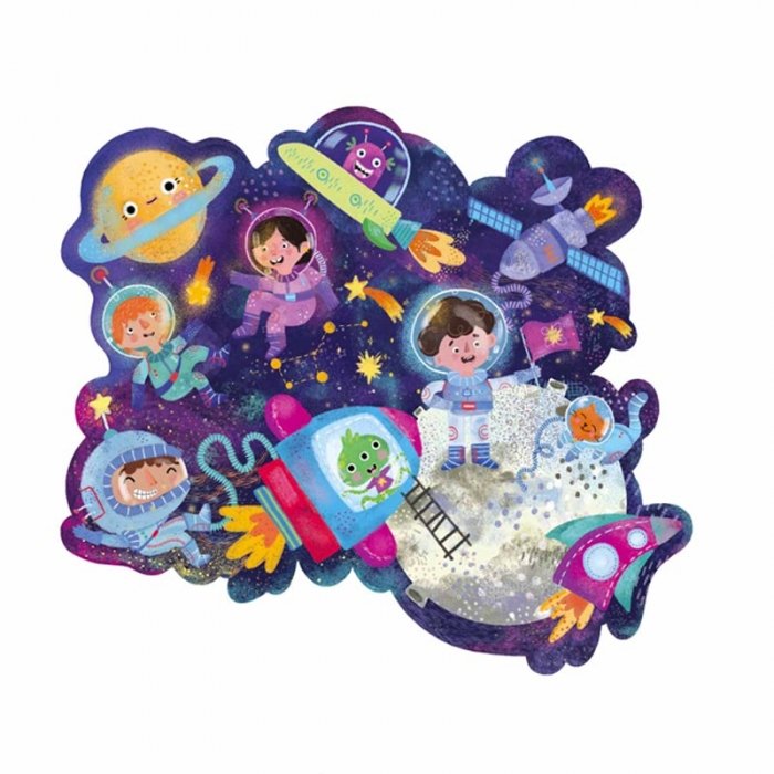 پازل کودک 33 تکه مدل فضانورد KID FANS ADVENTURE IN SPACE کد KS2445