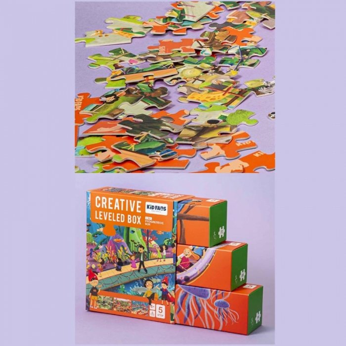 پازل کودک 256 تکه مدل محیط بازی KID FANS KIDS LAND کد KS2404