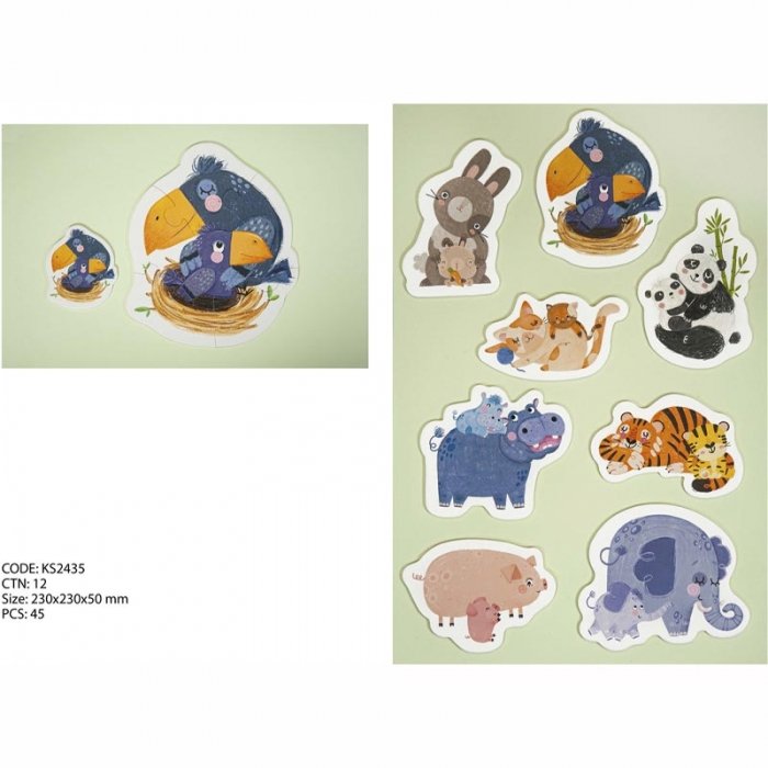 پازل کودک 45 تکه مدل من و مامان KID FANS MOM & ME کد KS2435