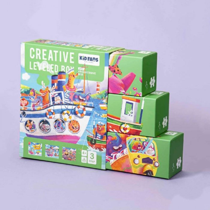 پازل کودک 89 تکه مدل حمل و نقل KID FANS TRANSPORTATION کد KS2402