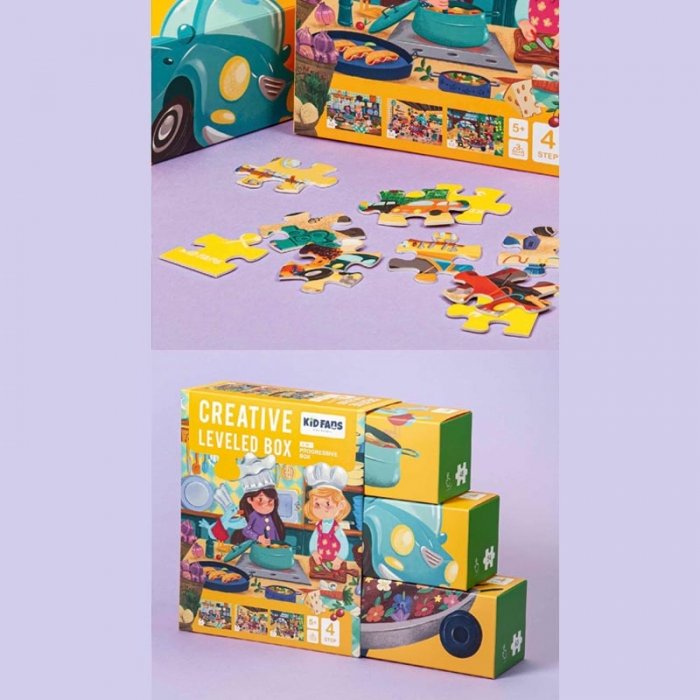 پازل کودک 165 تکه مدل مشاغل KID FANS FUNNY JOBS کد KS2403