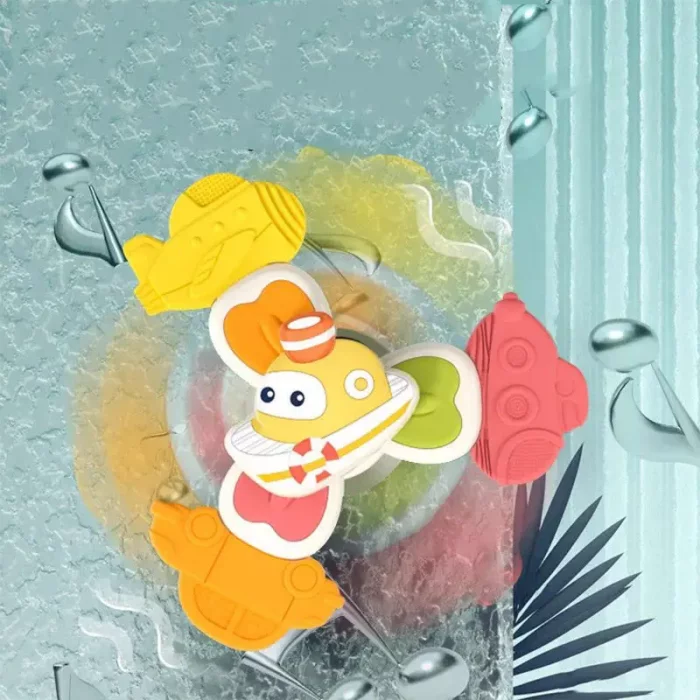 اسپینر چسبونکی و جغجغه 3 عددی مدل حیوانات کد 11479