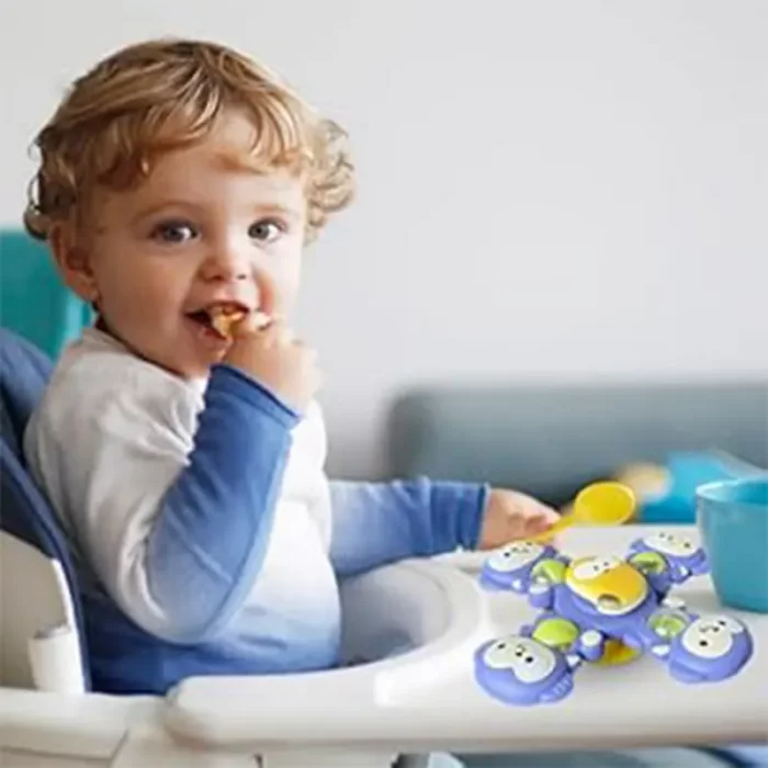 اسپینر چسبونکی و جغجغه 3 عددی مدل حیوانات کد 11479