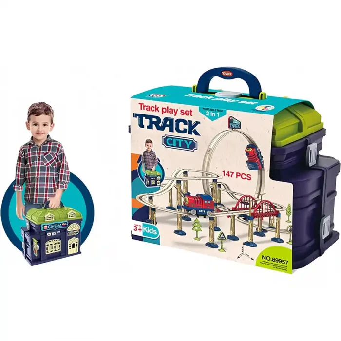 اسباب بازی ساختنی ریل قطار 147 تکه کد 89957