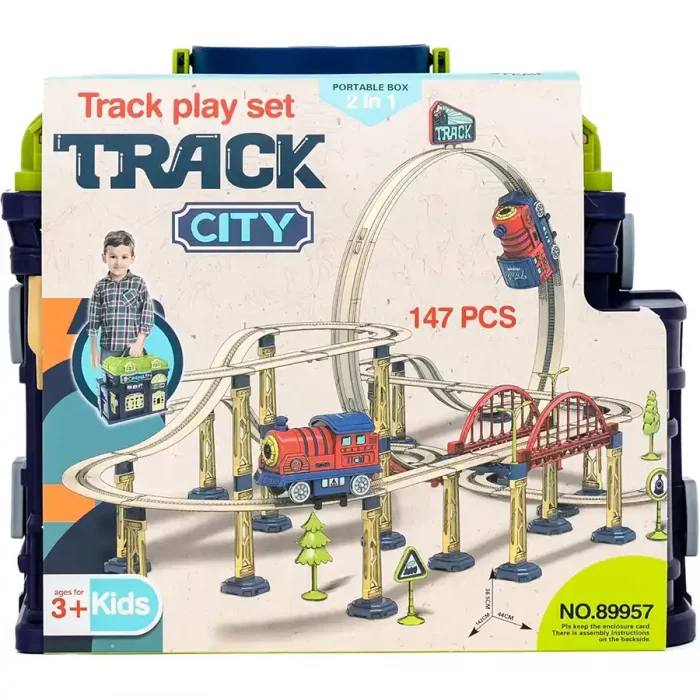 اسباب بازی ساختنی ریل قطار 147 تکه کد 89957