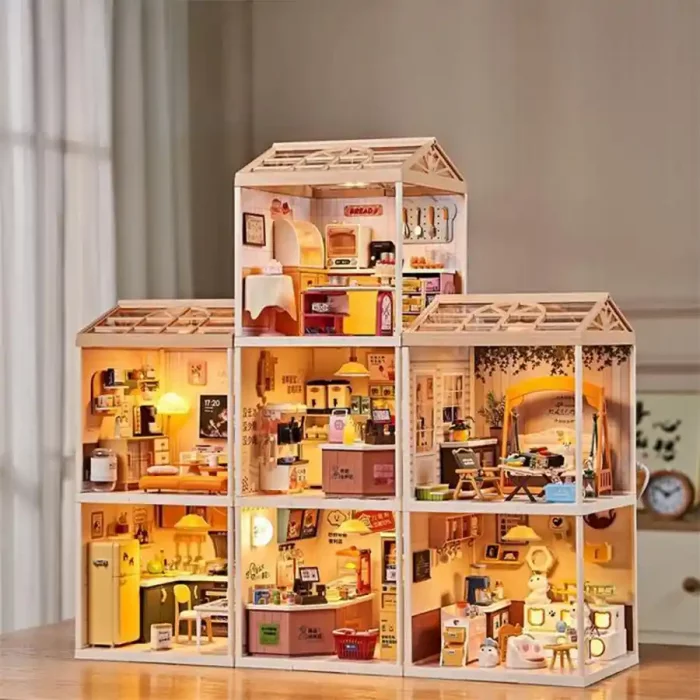 کیت خانه سازی مینیاتوری مدل قنادی کد 8008